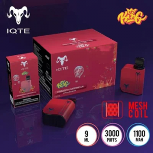 Iqte King 3000 Puffs Disposable Vape 1100mAh Batterij 9ml e sigaret