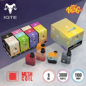 Iqte King 3000 Puffs Disposable Vape 1100mAh Battery 9ml e cigarette