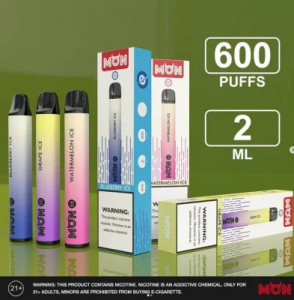 EU Pogranda Forĵetebla 2ml 600 Puffs 2% mon Vape Pen Forĵetebla E-Cigaredo