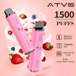 Jednorazová elektronická cigareta ATVS Cartridge 1500 potiahnutí Vape