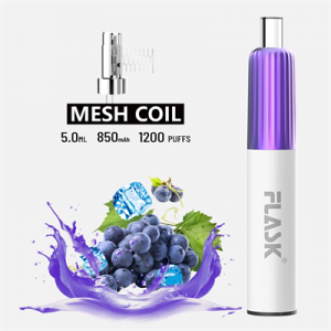 Flask Mesh Coil Nic Salt Vape 1200 Puffs 850mAh Disposable e cigarette