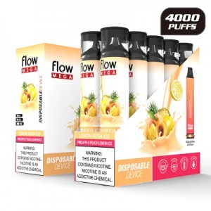 Flow mega med justerbar luftstrøm 4000 pust E-cigaret forfyldt 10 ml frugt engangsvape