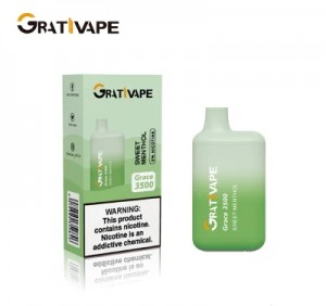 Grativape&Gog Grace 3500 Puffs Hot Booking Nouveau produit 8 ml jetable 5 % de nicotine Vape