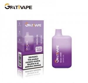 Grativape&Gog Grace 3500 Puffs Hot Booking Bag-ong Produkto 8ml Disposable 5% Nicotine Vape