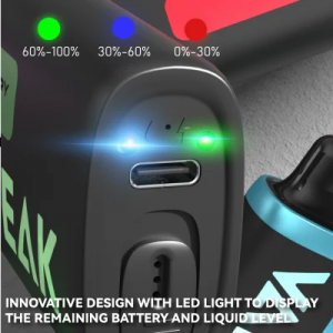 Varmt sælgende LED-lys E-Liquid Indicator Airflow Justerbar Genopladelig Langvarig 20ml Liquid 10000puffs Mesh Coil Vape Pen