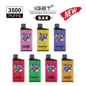 ຂາຍສົ່ງ Iget Vape ຢາສູບເອເລັກໂຕຣນິກ 3500 Puffs Iget Bar pod