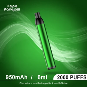 Tuaj Txog Tshiab Kub Muag 2000 Puff Vape Pen Pod Disposable Electronic Cigarette