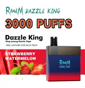 Randm Dazzle King 3000 Pwff E-sigarét Vape tafladwy