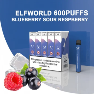 اصل Elfworld 600 پفس ڊسپوزيبل ويپ پوڊ ڊيوائس کٽ 2ml E-liquid 2% Nicotine 20 Flavors e سگريٽ