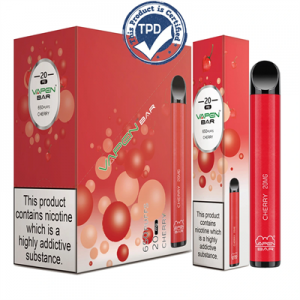 EU:n tukkumyynti Tpd Kertakäyttöinen elektroninen savuke Vapen Bar 650 Puffs 2% Nic Vape Pen