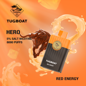 TUGBOAT Hero 18ml ถ่านชาร์จบุหรี่ไฟฟ้าแบบใช้แล้วทิ้ง 500mAh