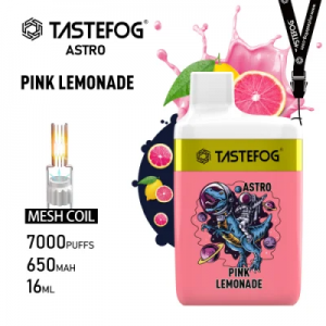 Tastefog Astro Vape 7000 Puffs Ŝargeblaj Forĵeteblaj Vaporoj 5% Nikotino Pogranda elektronika cigaredo