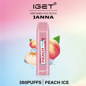 Iget JANNA Mini E-cigarrillo desechable vendedor caliente 350 inhalaciones Vape