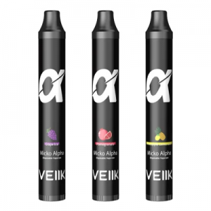 Lag luam wholesale Veiik 600 Puffs Micko Alpha Disposable Vape cwj mem Electronic Cigarette