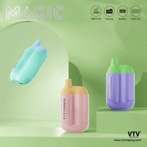 Vtv Magic 6000 Wape Puff Bar Bulk Vapes Disposable Vape Tastefog 13ml Mesh Coil Grosir E Rokok I Vape