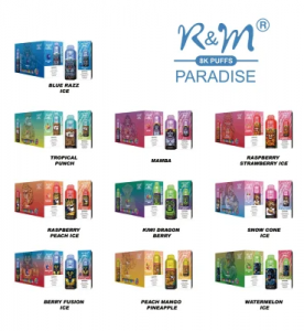 Wholesale Disposable Vape Mesh Coil R&M Paradise 8000 Puffs Electronic Fodya 2% 5%