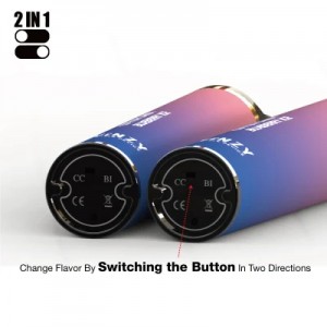 Världens populära engångsvape 2-i-1 Dual Flavors 2000 puffar Twinzy E cigarett
