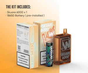 Wotofo Skuare 6000 впръсквания Акумулаторна електронна цигара Vapes 5% 2% Vape Bar