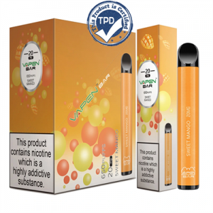 EU veľkoobchod TPD Jednorazová elektronická cigareta Vapen Bar 650 šlukov 2% Nic Vape Pen