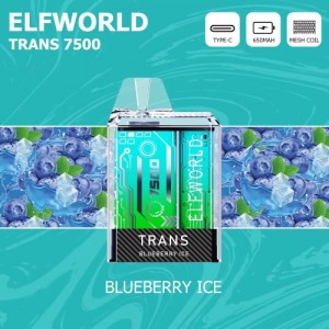 ELFWORLD TRANS 7500 puffs rechargeable disposable vape pod alat borongan e roko