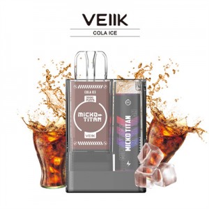 Veiik Vape עט נטענת מיקו טיטאן קיט 8 מ"ל 3000 פחזניות Vape חד פעמי