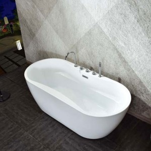 professional factory for Acrylic Bathtub Vs Steel - Fashion Designed acrylic durable freestanding white bath tub whirlpool bathtub freestanding tub 9056X – Belle