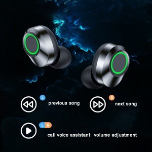 YD03 TWS Mirror Earphones Touch Control Led Display E senang Wireless Headphone Stereo Earbuds