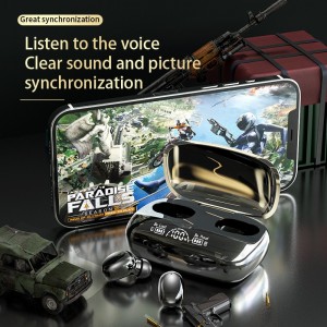 B-TG03 Power bank tws слушалки за игри водоотпорни f9 altavoz слушалки за допир со отпечатоци и слушалки и слушалки