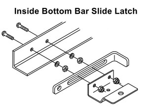 Inside Bottom Bar Slide Latch for Commerical Roll Up Doors