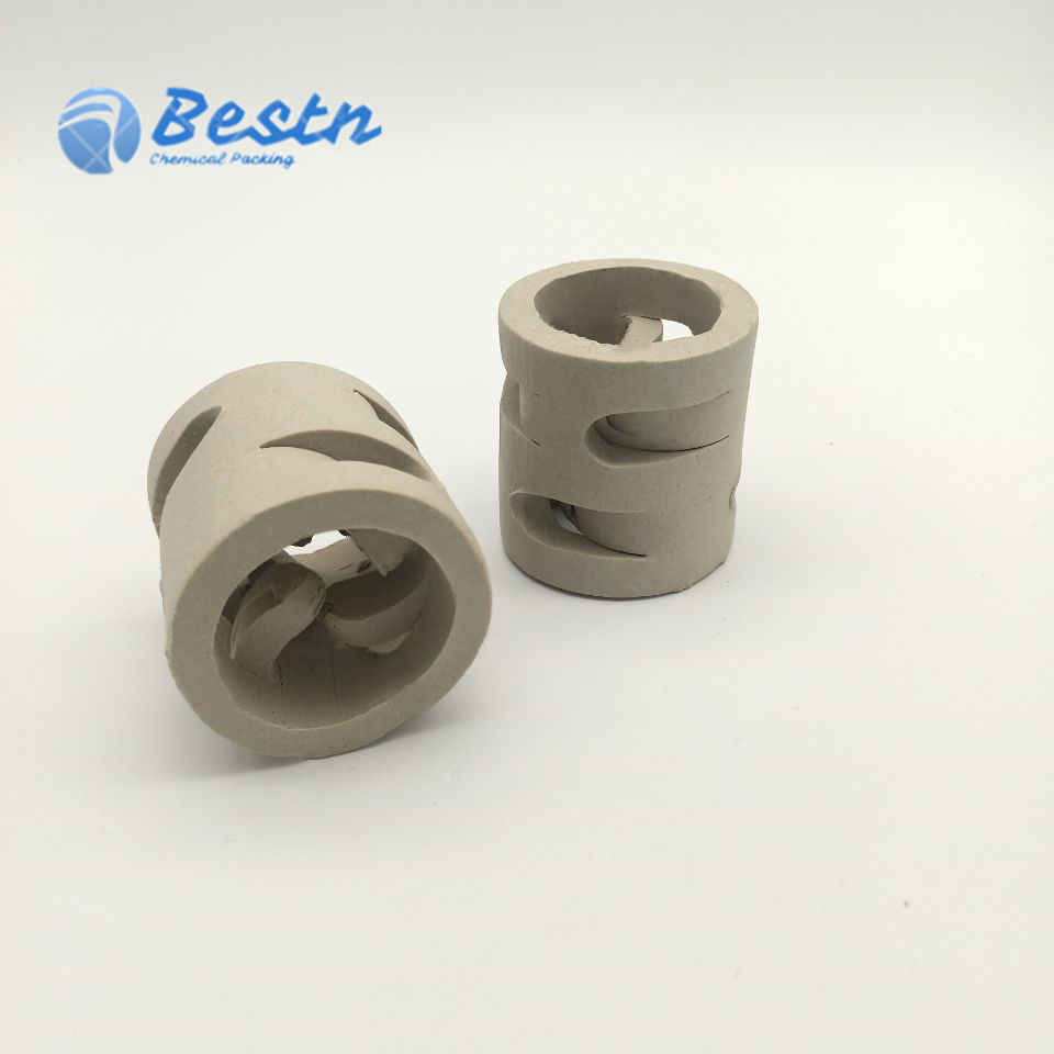 Heat Resistance Ceramic Pall Ring Tower Packing