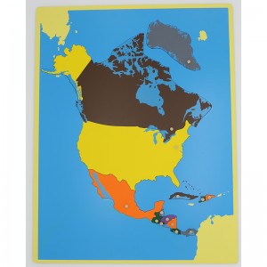 Montessori Puzzle Map of North America (Without Control maps)