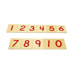 Montessori Math Material Numeral Card