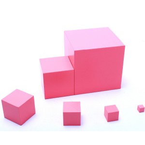 Montessori Pink Tower Solid Wooden Cube Block