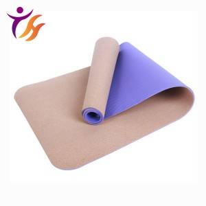 Wholesale high quality cork tpe yoga mat