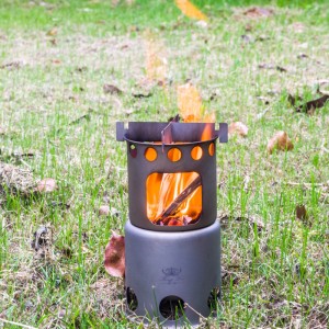 BC Печка за къмпинг Титаниева външна печка на дърва за огрев