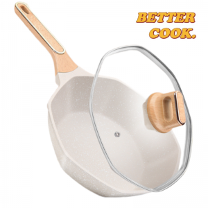 BC Nonstick Wok/Stir Fry Pan/Wok Pan 12-Inch, Beige
