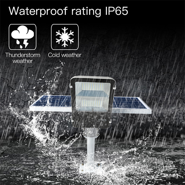 Harga produk baru remote control smd waterproof IP67 outdoor 50 w 100 w 150 w 200 w 400 w dipimpin lampu jalan surya