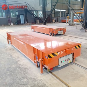 Количка за пренос на електричен железнички 10T за транспорт на тешки товари во металуршката индустрија