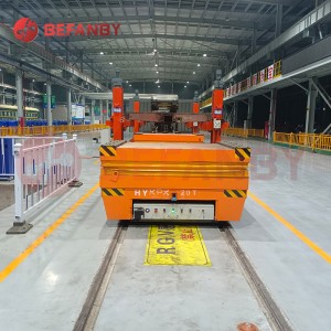 Pinakamahusay na kalidad ng Pipe Transport 20 Ton Hydraulic Lift Rail Transfer Trolley