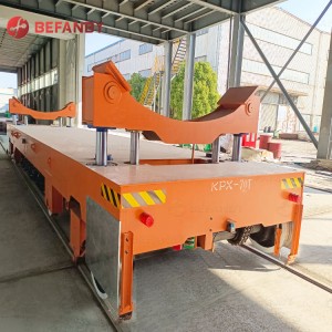 I-Large Capacity Factory Hydraulic Lift Rail Transfer Carts