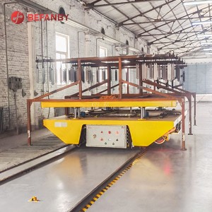 Heavy Load Battery Rail Hydraulic Lift Transfer Cart
