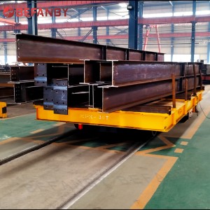 30T Steel Plate Handling Electric Rail Transfer Cart