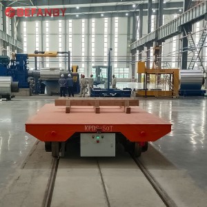 Wysokiej jakości fabryka pirolizy 50T wykorzystuje elektryczny wózek do transportu kolejowego