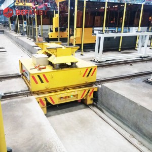 Ferry Rail Transfer Cart Kanggo Line Produksi