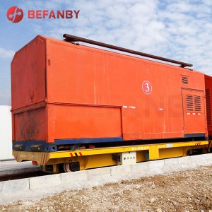 Line Produksi Pasokan Pabrik Larapkeun Karanjang Transfer Rel adjustable 20 Ton Cina