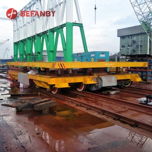 Carrinho de transferência de trilho de mesa elevatória de tesoura para transporte de tubos de armazém na China