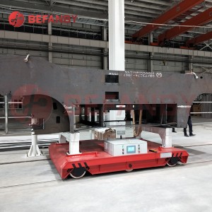 Factory Heavy Duty 25T Pipes Handling Rail Transfer Cart