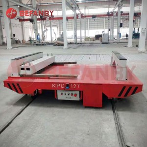Factory Supply Metal Factory Transport Electric Rail Transfer Cart
