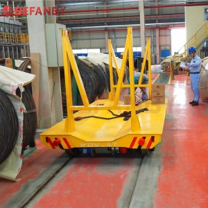 China 100 Ton Warehouse Manufacturing Motorized Coil Transport Cart