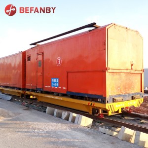15T重荷重列車搬送用電気レールトロリー